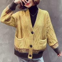 Spring and autumn dress women very fairy knitted cardigan lazy wind sweater