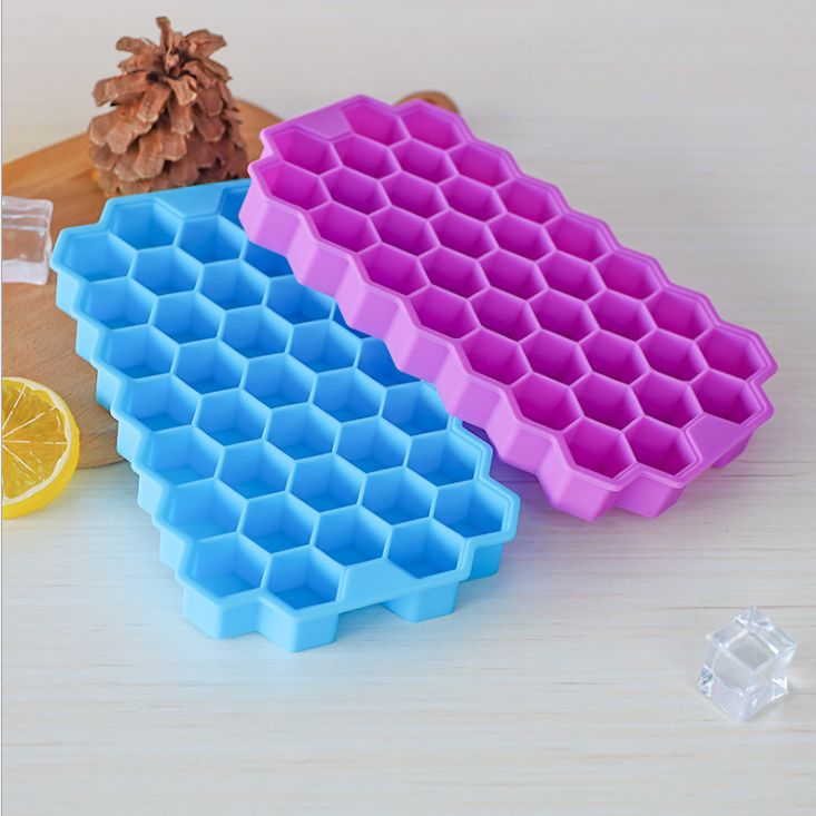 Silicone ice cube tray stackable honeycomb mold 37-compartment silicone honeycomb ice cube tray
