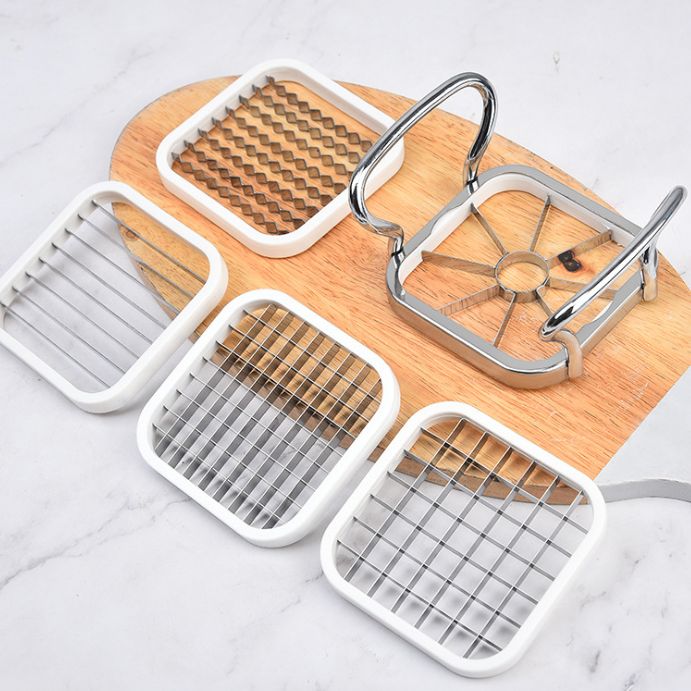 Stainless steel apple cutting five-piece mesh cutting French fries potato cutting machine