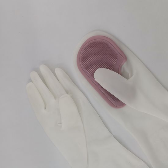 厨房清洁用品手心短毛刷清洁手套五指手套两用多功能洗刷手套护手详情图4