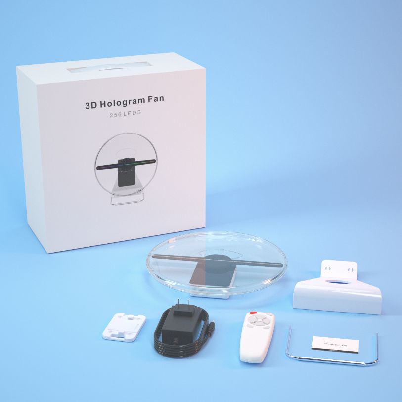 台式裸眼3d广告机 桌面立式风扇屏 户外显示器 小巧便捷随心展示产品图