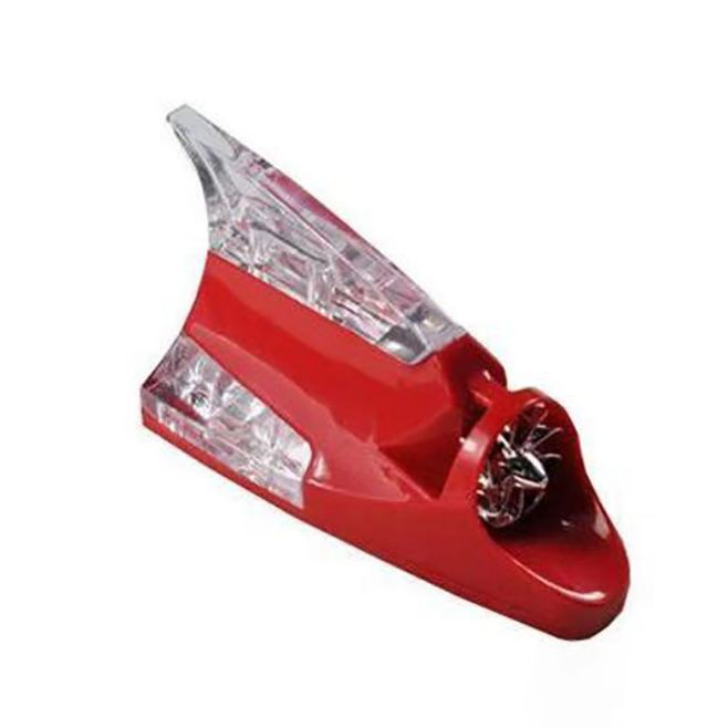 汽车风吹天线灯 鲨鱼鳍大风力灯 汽车节能风能灯 汽车警示灯白底实物图