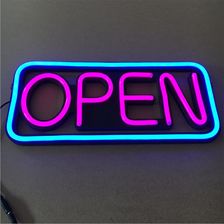 厂家直销LED 柔性霓虹灯广告牌open sign 外贸出口支持客户定制