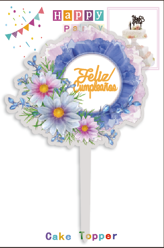 蛋糕插排007白底实物图