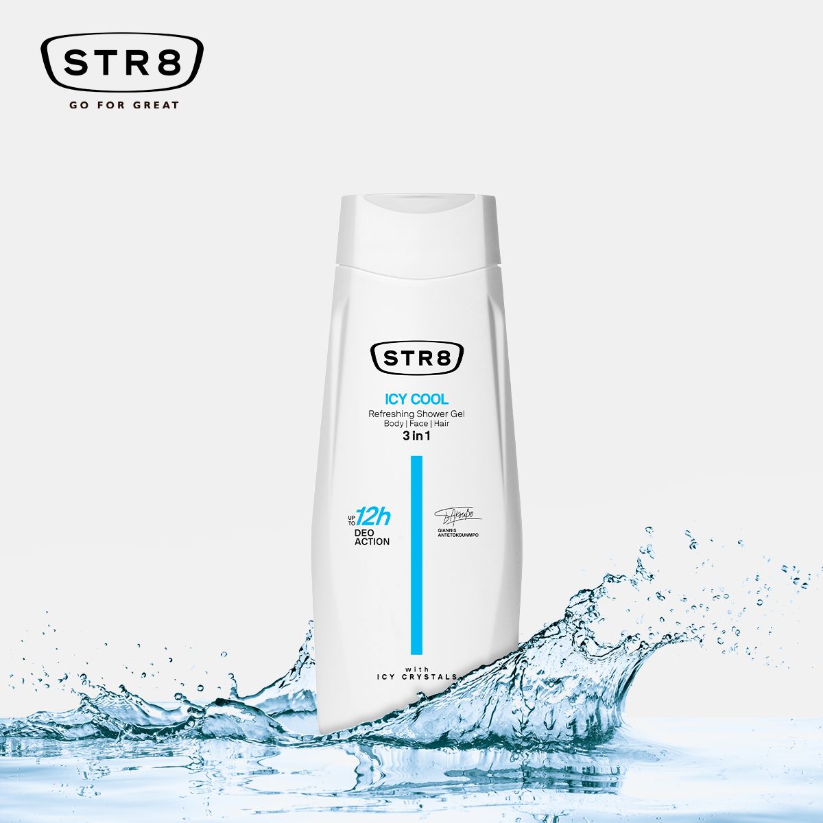 STR8思优泉男士 三合一运动清爽沐浴露400ml白底实物图