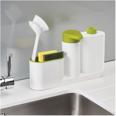 Kitchen dishwashing liquid storage shelf Dishcloth storage box Multi-functional sink dishwashing liquid soap dispenser hand sanitizer bottle