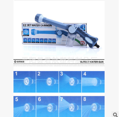 多功能八合一泡沫水枪 园林浇花水枪 高压洗车水枪详情图5