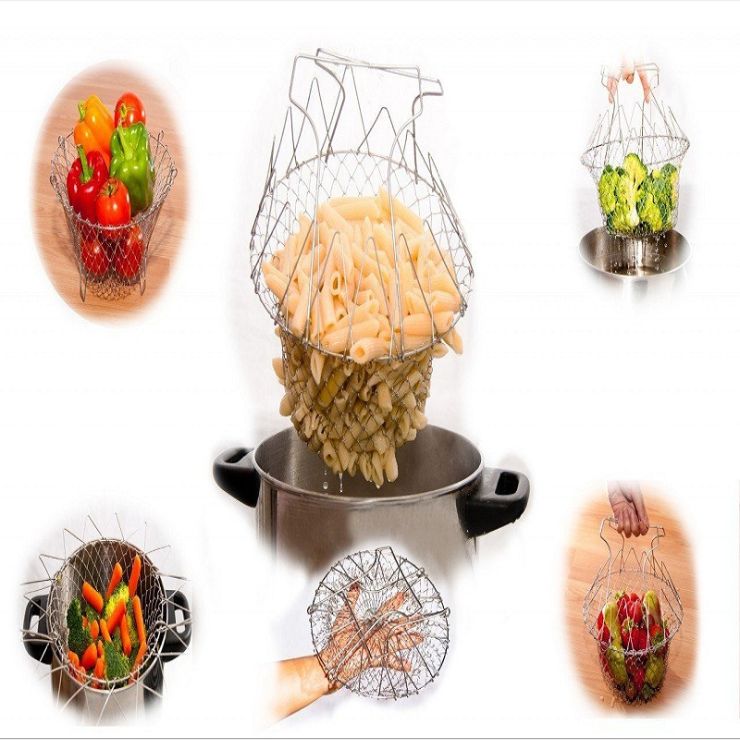 Stainless steel basket Multi-functional kitchen frying basket