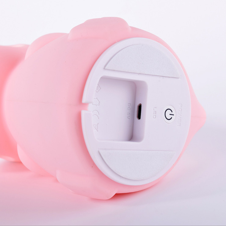 New dinosaur egg silicone night light emoji DIY customization LED seven-color USB charging pat light detail image 4