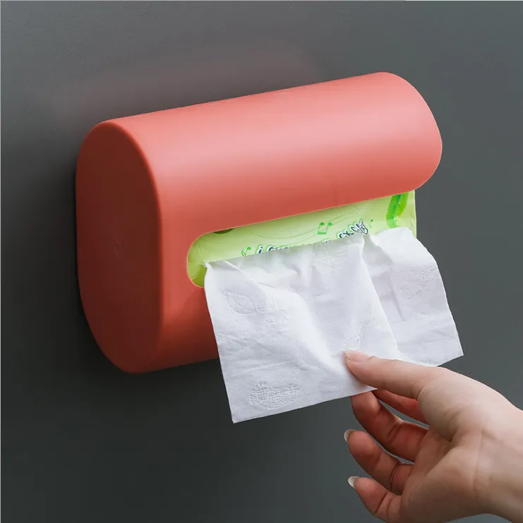 Seamless wall-mounted tissue box without punching holes detail image 4