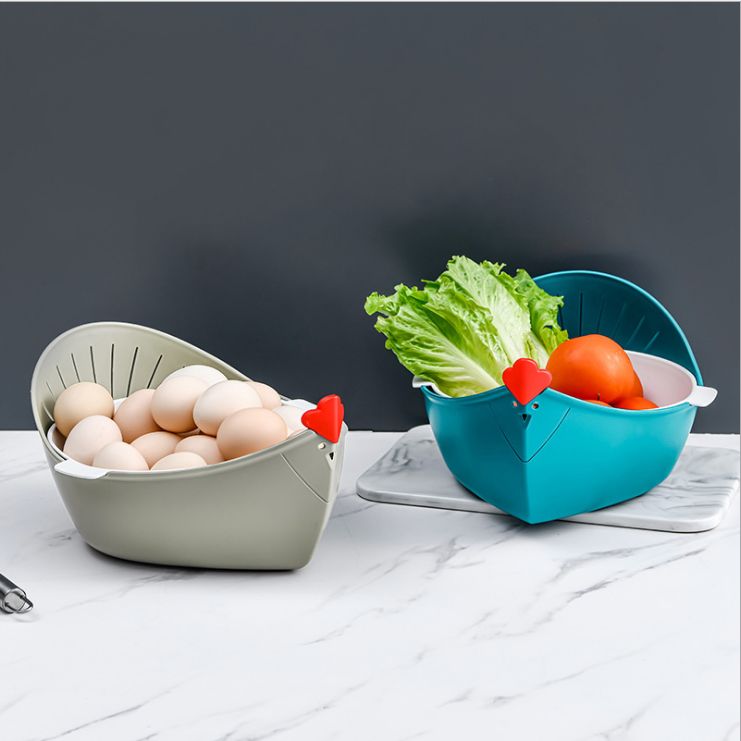 Creative rooster drain basket