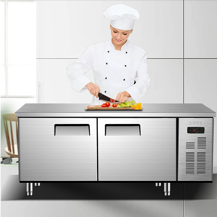 Refrigerated workbench freezer, commercial operation table, dual-temperature fresh-keeping freezer, kitchen refrigerator, flat cooling freezer detail image 1