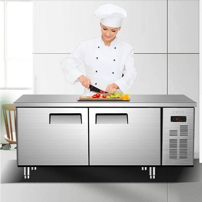 Refrigerated workbench freezer, commercial operation table, dual-temperature fresh-keeping freezer, kitchen refrigerator, flat cooling freezer