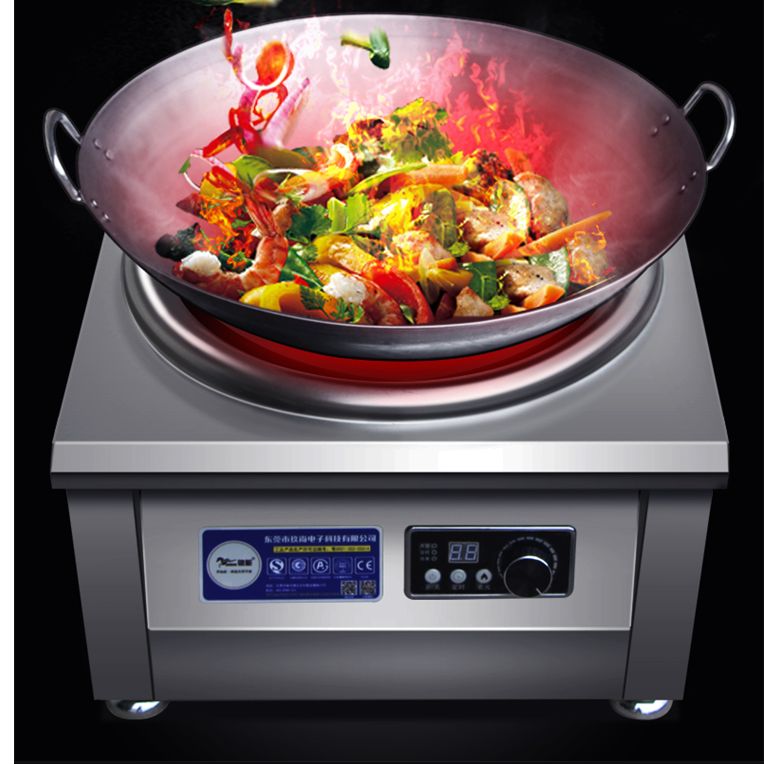 Commercial induction cooker 8000W, concave 8Kw electric stove, kitchen equipment and kitchenware, high-power stir-frying, canteen induction cooker