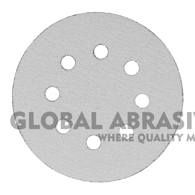 8孔拉绒片拉绒砂纸白砂砂纸粘片砂纸片砂纸盘背绒砂纸金属汽车