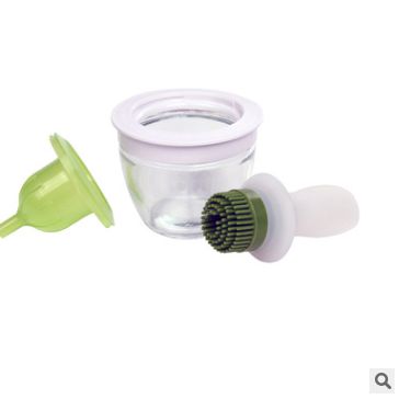 Silicone oil brush bottle set Kitchen silicone oil brush bottle high temperature barbecue brush