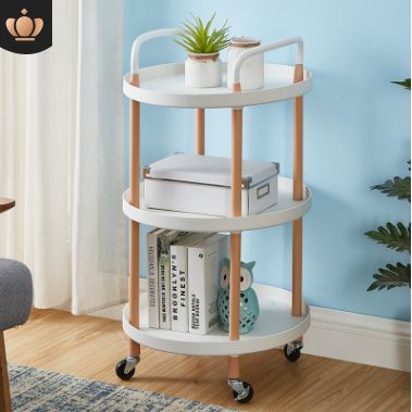 Luxury mobile trolley Simple kitchen living room storage shelf