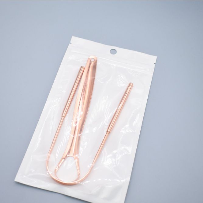 Stainless steel tongue cleaner Tongue scraper oral tool