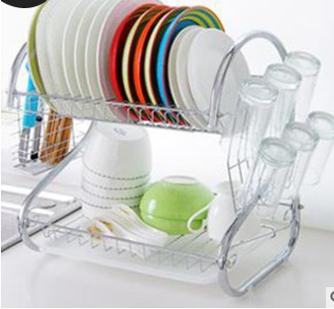 双层沥水架碗碟详情3