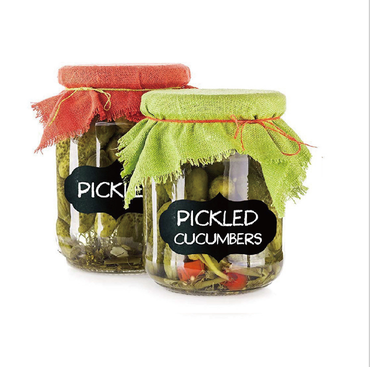 Large and small bottles and cans, colored and black PVC blackboard stickers detail image 4
