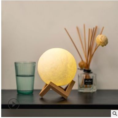 Moon nightlight Bedside lamp charging room Children's sleeping bedroom decorative light