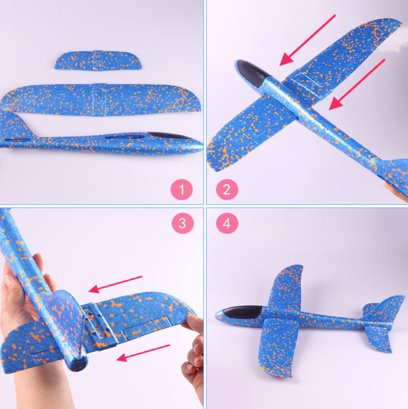 泡沫飞机大号48CM双孔回旋飞机迷彩模型手抛飞机儿童户外玩具批发 现货详情图4