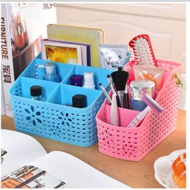 Small flower four cell cosmetics desktop hollow-out large stationery grooming products