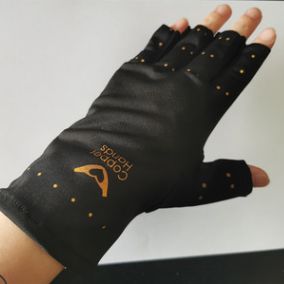 Copper fiber sports health half-finger recovery gloves