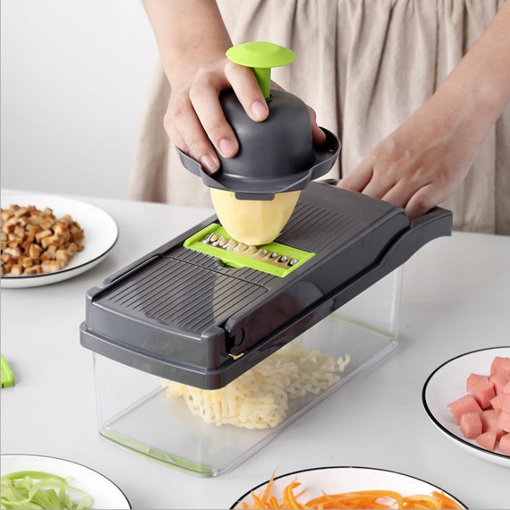 12-piece manual vegetable cutter Multi-function cutter three colors