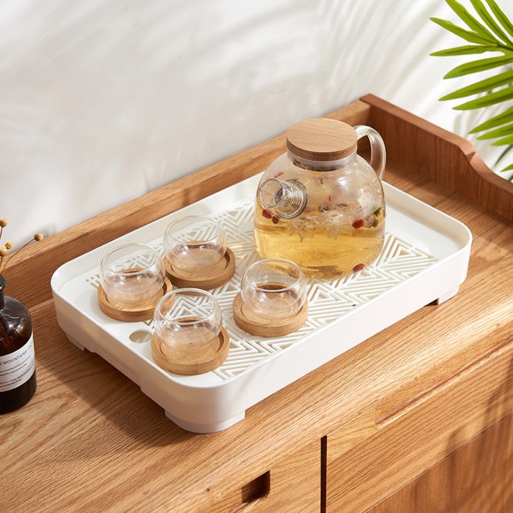 Plastic household tea tray