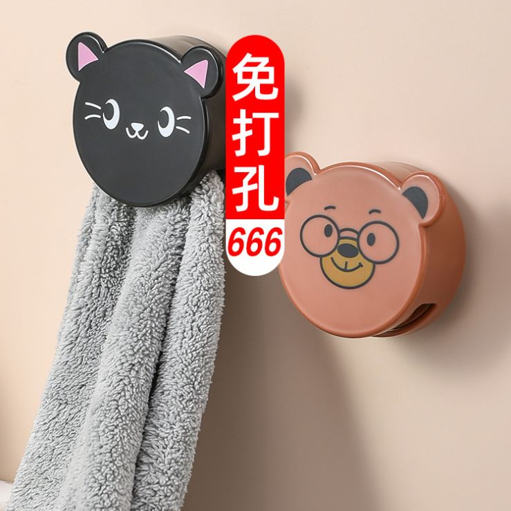 Bathroom kitchen wall hanging towel clip