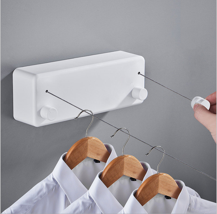 Retractable invisible clothesline without drilling holes detail image 4