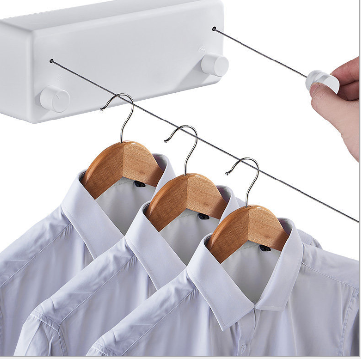 Retractable invisible clothesline without drilling holes detail image 5