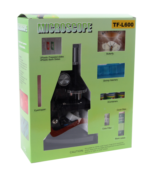 Factory direct sales of optical L600 student microscope, children's science popularization and intelligence experiment set, children's gift, eco-friendly materials detail image 1