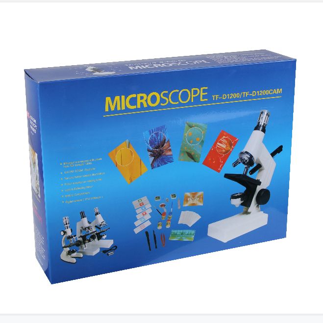 Factory direct sales of optical TF-D1200S student microscope, children's science popularization and intelligence experiment set, children's gift, eco-friendly materials