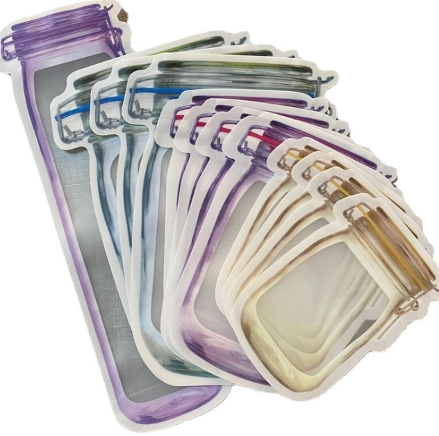 Wholesale Mason bottle frosted self-sealing bags detail image 2