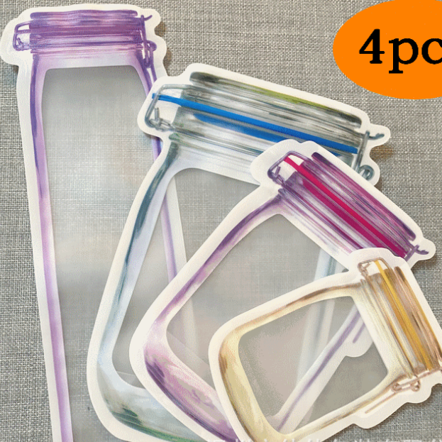Wholesale Mason bottle frosted self-sealing bags detail image 3