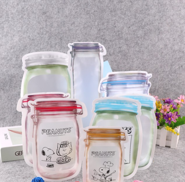 Wholesale Mason bottle frosted self-sealing bags detail image 4
