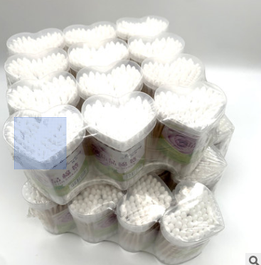 Disposable cotton swabs in 100-piece heart-shaped cotton swabs detail image 2
