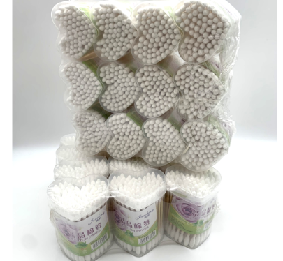 Disposable cotton swabs in 100-piece heart-shaped cotton swabs detail image 1