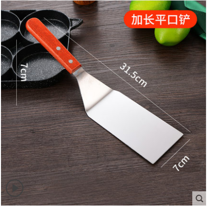 Large steak spatula, frying spatula, teppanyaki pancake, hand-grabbed pancake tools, pan-frying spatula kitchenware detail image 1
