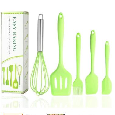 Egg beater Silicone kitchenware 5-piece kitchenware set