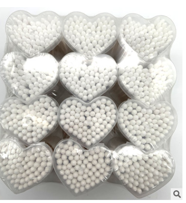 Disposable cotton swabs in 100-piece heart-shaped cotton swabs detail image 4