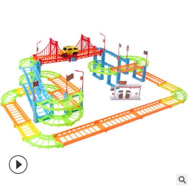 Children's electric rail car toy full figure