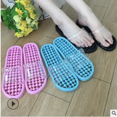 Crystal water leakage design indoor foot massage home women's foot massage shoes for summer home foot therapy detail image 5