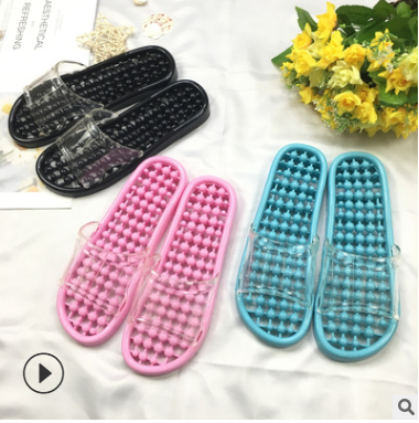 Crystal water leakage design indoor foot massage home women's foot massage shoes for summer home foot therapy detail image 3