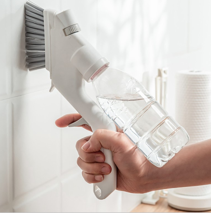 5-in-1 multi-functional kitchen cleaning brush with press and spray water detail image 3