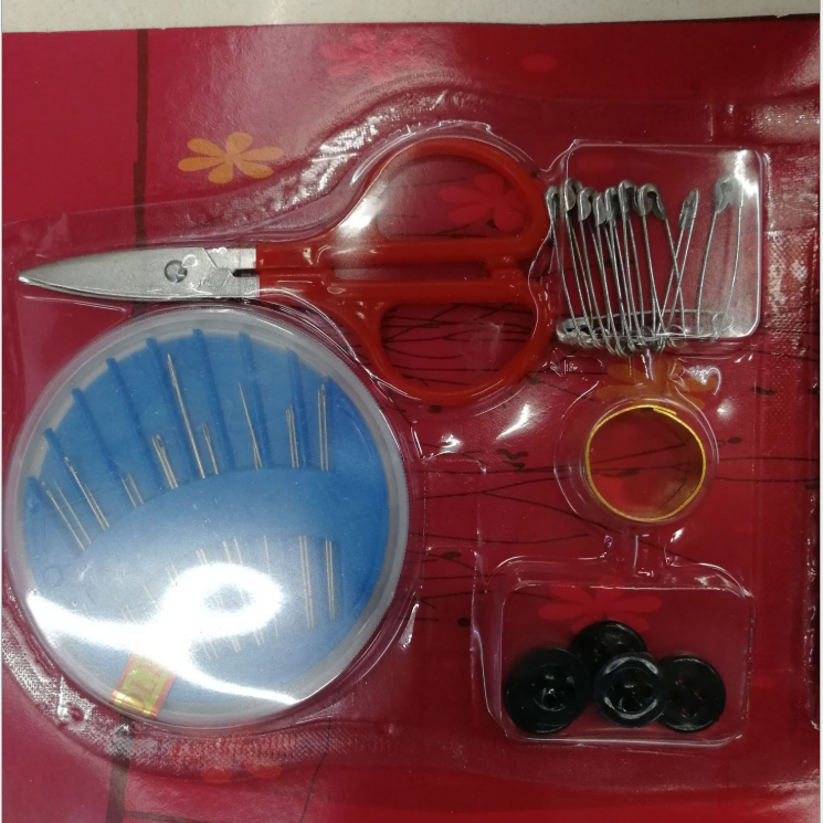 6-thread needle clip, silver luster needle, white color needle, plastic clip, pearlescent needle detail image 2