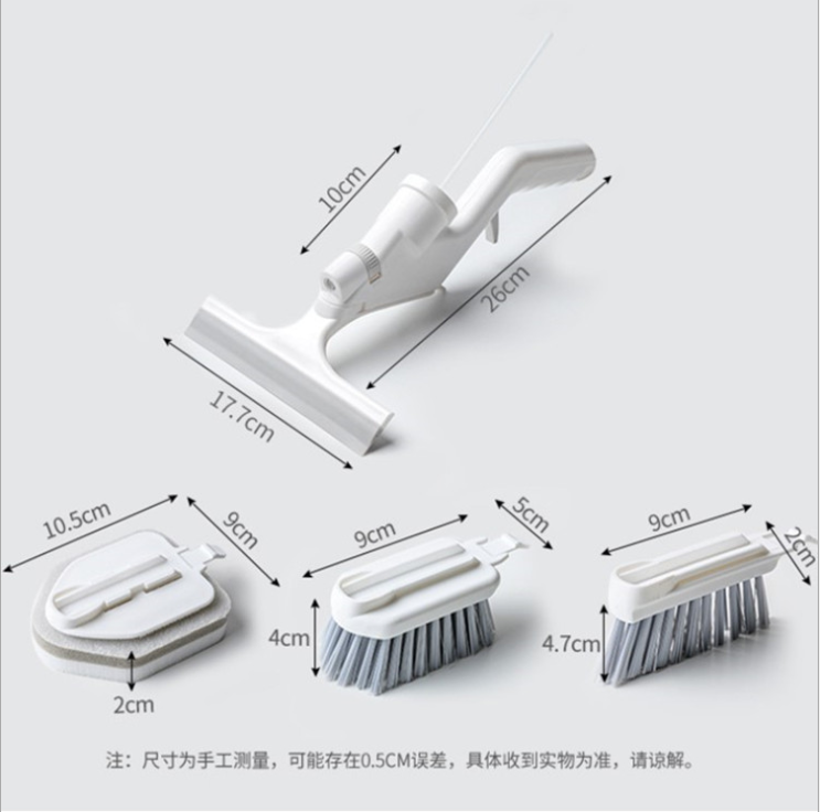 5-in-1 multi-functional kitchen cleaning brush with press and spray water detail image 2