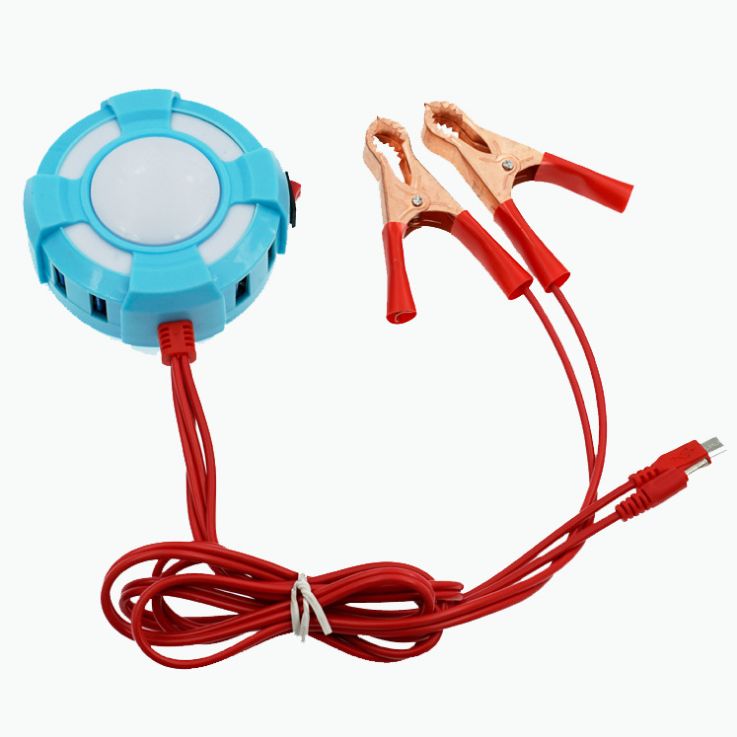 万能充一拖二夹子车载充电器